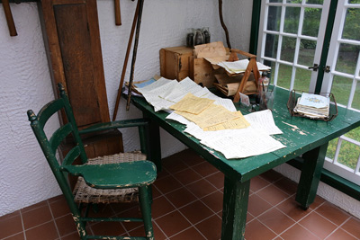 Patio Worktable, Leacock Museum, Orillia, ON › July 2018.